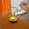 VIMAZ Cordless Table Lamp Rechargeable,Protable Metal Gold Table Lamps,4000mAH Crystal Lantern Table Lamp Touch Lamp,3 Color Stepless Dimming Battery Operated Lamp for Indoor Outdoor,Camping (Gold)