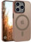 ORDA Magnetic Case for iPhone 15 Pro Case Compatible with MagSafe for iphone 15 Pro phone case Translucent Matte Back Slim Shockproof Phone Cover 6.1-Inch Desert Gold