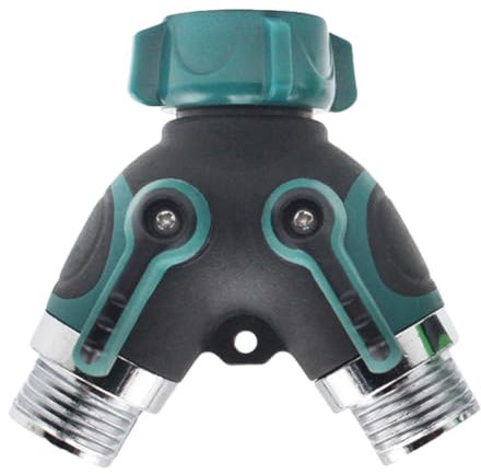 Kisangel Répartiteur À Double Passage pour Tuyau D'Arrosage Connecteur Rapide Buse De Pulvérisation pour Tuyau D'Arrosage Robinet D'Irrigation pour Pelouse Connecteur d'eau Valve en