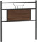 vidaXL Tête de lit chêne Marron 80 cm Bois d'ingénierie et Acier, Panneau de tête, tête de lit pour lit Simple, tête de lit Simple