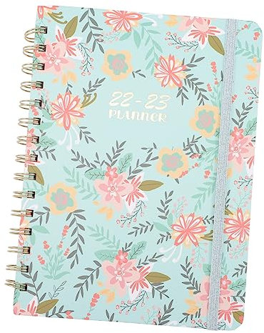 ROMISBABA 2023 Agenda Buch Adventskalender Das Notebook Buch Coil Planer Arbeitsplaner Zielplaner Studenten Planer Planer Notepad Planer 2022 Tägliches Wöchentliches Und Monatliches Green