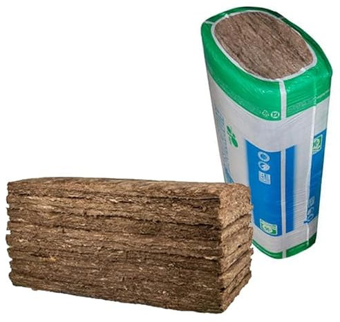 Suinga Panneau en laine de roche 135 x 60 x 7 cm (lot de 9,72 m²) | Isolation thermique et acoustique pour logements | Laine isolante pour la maison