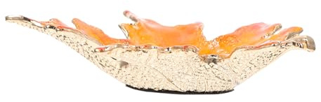BESPORTBLE Metallisches Ahornblatt Schmuckablage Kreative Schmuckschale Für Schmuckaufbewahrung Elegantes Deko-tablett Für Ringe Halsketten Und Ohrringe Vielseitiges Aufbewahrungstablett Für