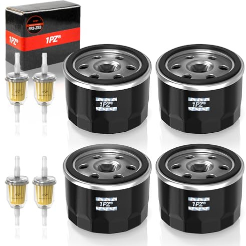 1PZ FR3-ZB3 Filtre à Huile avec Filtre à Carburant Compatible avec Briggs & Stratton 492932S 492932 795890 695396 492932B 492056 696854 842921 4 pièces