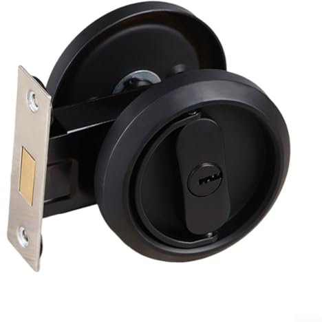 Innovativa serratura ad anello in acciaio inox, perfetta aggiunta alle vostre porte (nero)