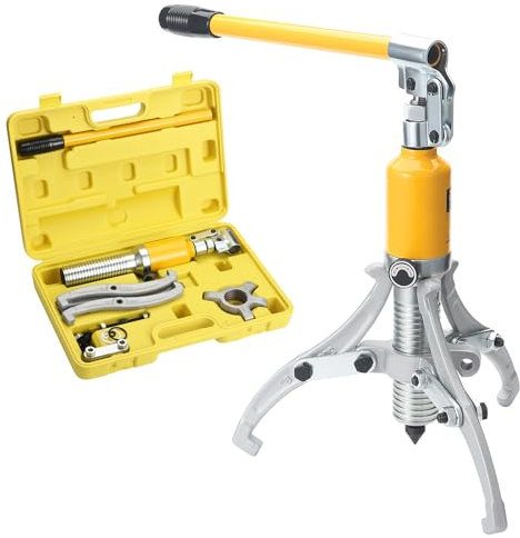 XNXYSMKJ 5 Tonnes Hydraulic Gear Puller,Wheel Bearing Pulling Separator,Pump Oil Tube Drawing Machine,Hydraulic Puller Kit,2 or 3 Jaws Pulling Separator