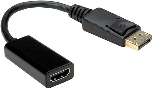 4K DisplayPort to HDMI Adapter – High-Speed DP Male to HDMI Female Converter with Audio Support – 1080P @60Hz HD Video Output for PC, Laptop, GPU, Monitor & More Devices