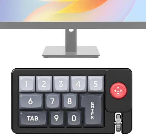 Arroopu Clavier Mécanique | Clavier Mécanique avec Rétroéclairage RGB - Pavé Numérique Ergonomique Hot-Swappable avec Joystick pour Montage Vidéo Et Conception Graphique Au Travail pour Femmes Et
