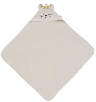 Jollein Kapuzenhandtuch Baby – Charlie – 75x75cm – 100% Baumwolle – Frottee – Oeko-TEX Zertifiziert – Baby Handtuch Kapuze – Kapuzenhandtuch Kinder für Mädchen und Jungen