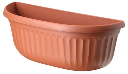 B2C Wall Terracotta Flower Pot Planter Plastic Long Hanging 40cm Basket Garden Home Decor Orage/Brown Wall Mounted Long 5.5L capacity
