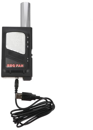 COHEALI Elektrisches Bbq Luftgebläse mit USB Kabel Kabelloser Grillventilator aus Kunststoff und Eisen für Picknick und Holzkohlegrills Komfortabler Griff Dc 5v Betrieb