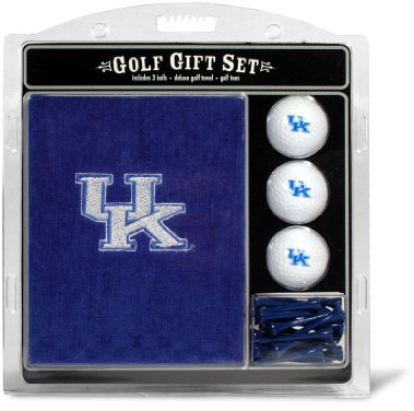 Team Golf NCAA Kentucky Wildcats Geschenkset: Besticktes Golf-Handtuch, 3 Golfbälle und 14 Golf-Tees, 7,5 cm Regulierung, dreifach gefaltetes Handtuch 40,6 x 55,9 cm, 100% Baumwolle