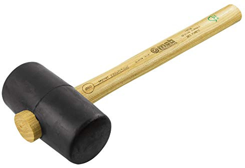 Peddinghaus Gummi-Kompositions-Hammer 70 mm Schwarz – 750 g – Mit Eschenstiel – 90 Shore