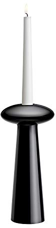 Iittala Atlas Glas Kerzenhalter, 23 x 11 cm, schwarz, Design: Harri Koskinen 1996