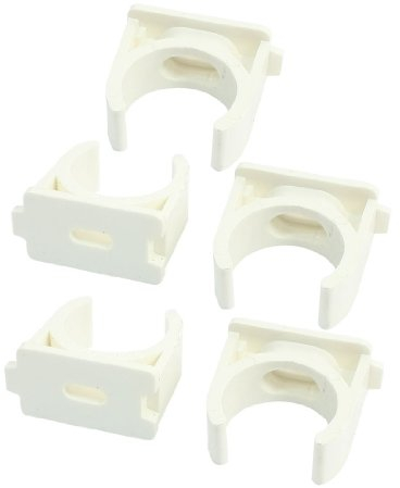 sourcing map 5 x 25 mm weiß PVC Rohr Push Snap In Clip Klemmen für Trinkwasser de
