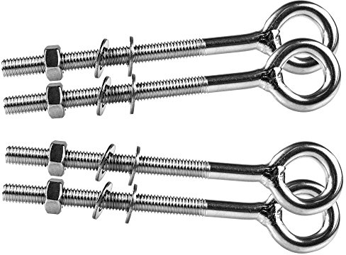 CelinaSun Set di Accessori per Vele da Sole 4X bulloni a Occhiello smussati in Acciaio Inossidabile V2A per Il Fissaggio della Vela
