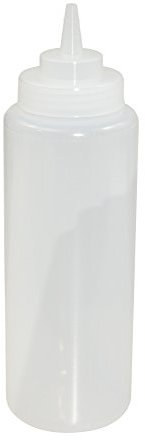 Crestware SB32CW (1 dz.) Squeeze Wide Mouth Bottle (1 Dozen), 32 oz, Clear