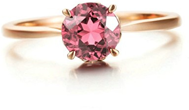 KNSAM - Damen-Ring Rubin Echt Diamant 0,85 Karat 18K Rosegold Verlobungsringe für Frauen [Fine Echtschmuck]