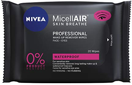 NIVEA MicellAIR Professionelle Mizellen-Make-up-Entferner Wischtücher 20 Tücher Mizellen Make-up Tücher Hautreiniger Professionelle Make-up Entferner Gesichtstücher