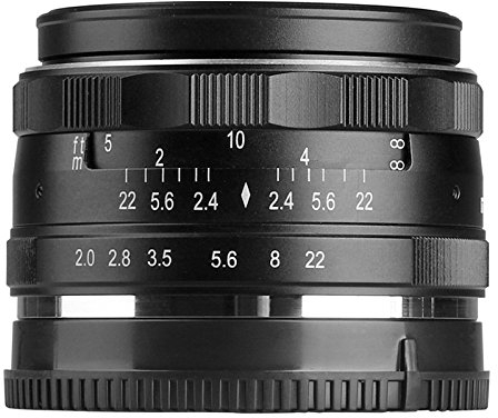 Meike 50mm f / 2.0 Obiettivo di messa a fuoco manuale fissa per montaggio Sony E Fotocamera APS-C mirrorless A6300 A6000 A6500 A5100 A5000 NEX 3 NEX3N NEX7 NEX 6 NEX5n