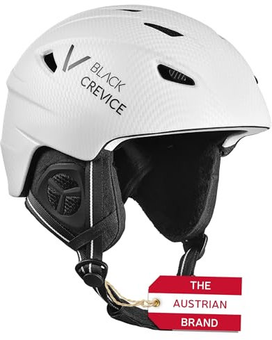 Black Crevice Erwachsene Skihelm Streif, matt weiß Carbon/schwarz, M…