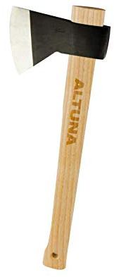 Para poda con hacha. Fabricado en forja en una sola pieza con tratamiento térmico y mango de madera.