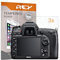 REY Pack 3X Bildschirmschutz aus gehärtetem Glas für Nikon D7100 - D7200 - D6100 - D800 - D750 - D610 - D600 - D580, Schutzfolie, Displayschutzfolie 9H+ Härte, Anti-Kratzen-Öl-Bläschen