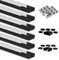 INNOVATE LED Leiste Aluminium [6x1m Aluprofil LED Streifen Set] U Profil Aluminium Indirekte Beleuchtung I Lichtleiste Deckenleisten (Schwarz/Milchig, Aufbauprofil Mini)