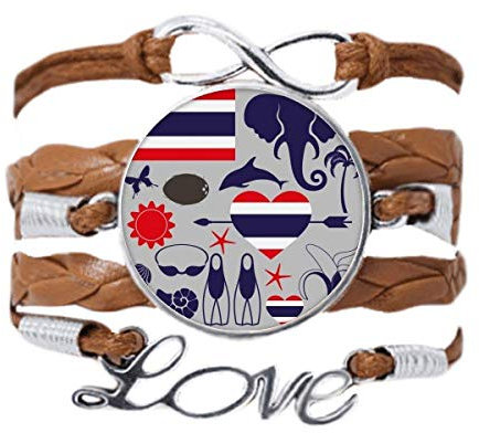 DIYthinker Traditionelles Armband aus Thailand, Liebeskette, Seil, Ornament, Geschenk