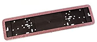 Number Plate Holder 1 Set Of Stainless Steel Car License Plate Frame Number License Plate Frame Bracket 1 (Color : Pink)