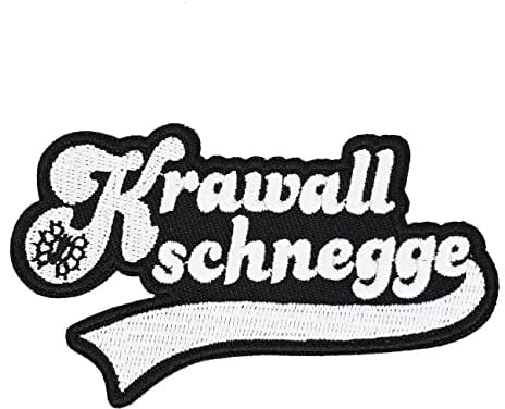 Aufnäher Aufbügler Patch Krawallschnegge WEISS