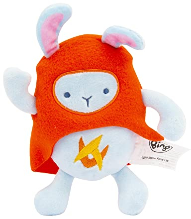 Giochi Preziosi Bing Plüschtier ca. 18 cm, Figur Hoppity, weich und gepolstert, bestickte Details, für Kleinkinder ab 0 Monaten, BNG00N02, Mehrfarbig