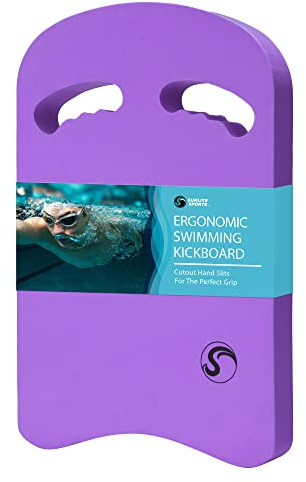 Sunlite Sports Schwimmbrett mit ergonomischen Griffen, Einheitsgröße, für Kinder und Erwachsene, Pool Training Schwimmhilfe, für Anfänger und Fortgeschrittene