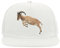 ATPRINTS Aoudad Barbary Sheep Jumping Horns 5 Panel Snapback Flat Visor Cap Hat Baseballmütze Weiß