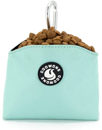 COOWONE Borsa porta dolcetti con apertura magnetica per cani e snack con clip (blu)