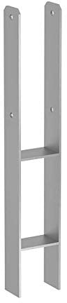 GRUNDLINE - H Anker Pfostenträger - H Anker - Pfostenanker - PSH, 201x600 mm - Feuerverzinkung - für Zäune, Pfostenträger zum einbetonieren - Stützenfuß - Balkenschuh - Pfostenhalter