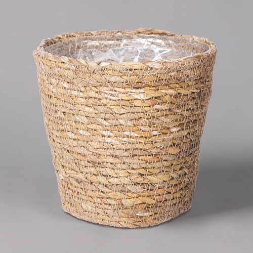 Pflanzen Kölle Seegraskorb 'Maki' mit Folieneinsatz, Natur, 13 cm Ø, 3er-Set