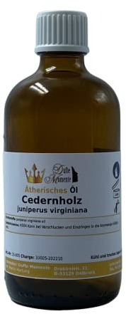 Dufte Momente | ätherisches Öl Cedernholz 100ml | naturrein | für Aufguss Duftlampe Diffusor und mehr | pur, ohne irgendwelche Zusatzstoffe | vegan