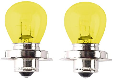 cyclingcolors 2x glühbirne 12V 15W P26S gelb glühlampe motorrad moped roller mofa