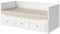 IKEA HEMNES Tagesbett mit 3 Schubladen/2 Matratzen, 80 x 200 cm, weiß/Vannareid extra fest