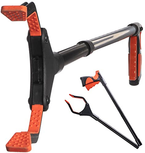 GardenersDream Foldable Litter Picker | Long Reach Pick Up Helping Hand Tool Equipment | Folding Indoor Garden Rubbish Grabber (38 Length)