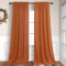 Pitalk Vorhänge in Burnt Orange, 213 cm Länge für Wohnzimmer, 2 Paneele, Rückenlasche, Flachs, Leinen, Vorhänge, Lichtfilterung, halbtransparent, Dekoration, Rostkupferbraun