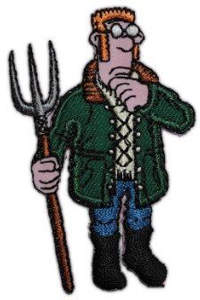 alles-meine.de GmbH Shaun das Schaf 4,6 cm * 7,1 cm Bügelbild Aufnäher Applikation Farmer Steht