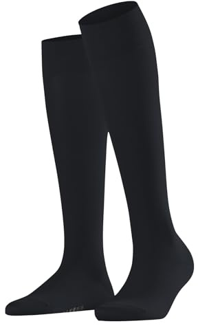 FALKE Damen Cotton Touch Kniestrümpfe atmungsaktive nachhaltige Baumwolle elegant fein verstärkt halbhoch flache Naht für druckfreie Fußspitze intensive Farben hochwertig 1 Paar