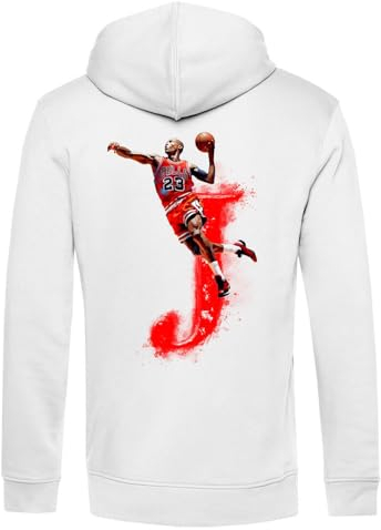 Blasfemus Sweatshirt für Herren mit Kapuze – The Last Dance – J 23 Champions Basketball, Weiß, XL