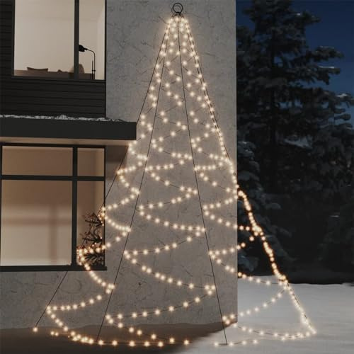 Homgoday Metallisk krok väggträd 720 LED varm vit 5 m, heminredning inomhus utomhus vardagsrum sovrum