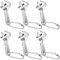 Adjustable Spanner Mini Nut Wrench Silver Shifting Spanner Wrench Small Adjustable Wrench with Chain Hand Knurl Tool for Repair Maintenance Automotive Car (6 Packs,2.5 Inch)
