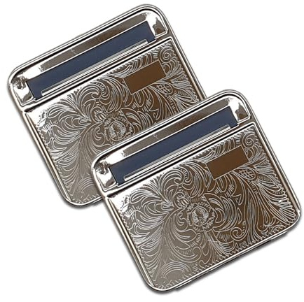 2x Rollbox Zigaretten Wickler Metall | Durchmesser 6-8 mm | Länge 70 mm | Rollmaschine 2er Set | Stopfmaschine Drehmaschine Zigarettenfertiger Venetian Design