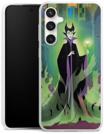 Slim Case extra dünn kompatibel mit Samsung Galaxy S23 FE Silikon Handyhülle transparent Hülle Maleficent Dornröschen Disney