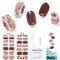 DUKASOU Nagelfolie UV Härtend - 28 Stück UV Gelfolien,Einfach und Bequem UV Gel Strips DIY Gel Nail Sticker ist ein Geschenk für Anfänger, um Nägel zu dekorieren(Fließend Wie Gold)